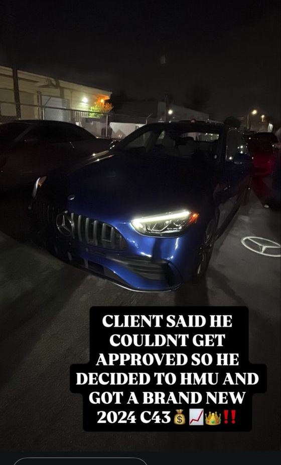 Client approved for a 2024 Mercedes C43